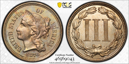 1876 3 Cent Nickel